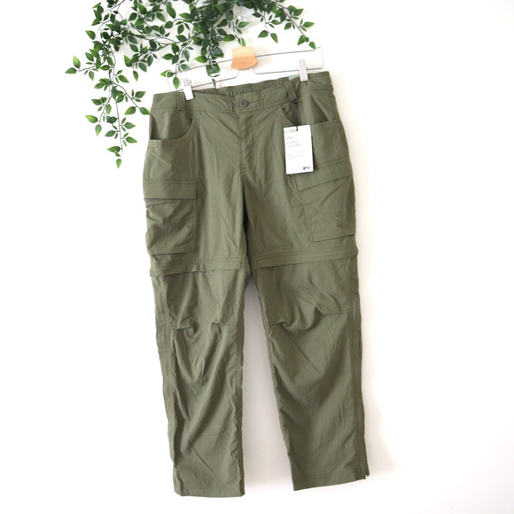 NEW REI Women's Sahara Convertible Pants Army Cot Green Size 12 PETITE - Picture 1 of 4